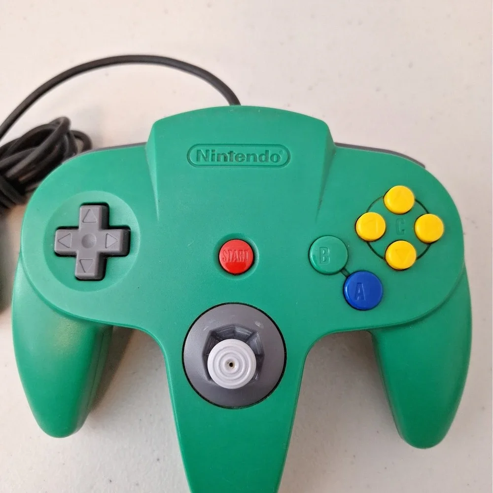 Official Nintendo 64 Controller OEM N64 Color Green UNTESTED